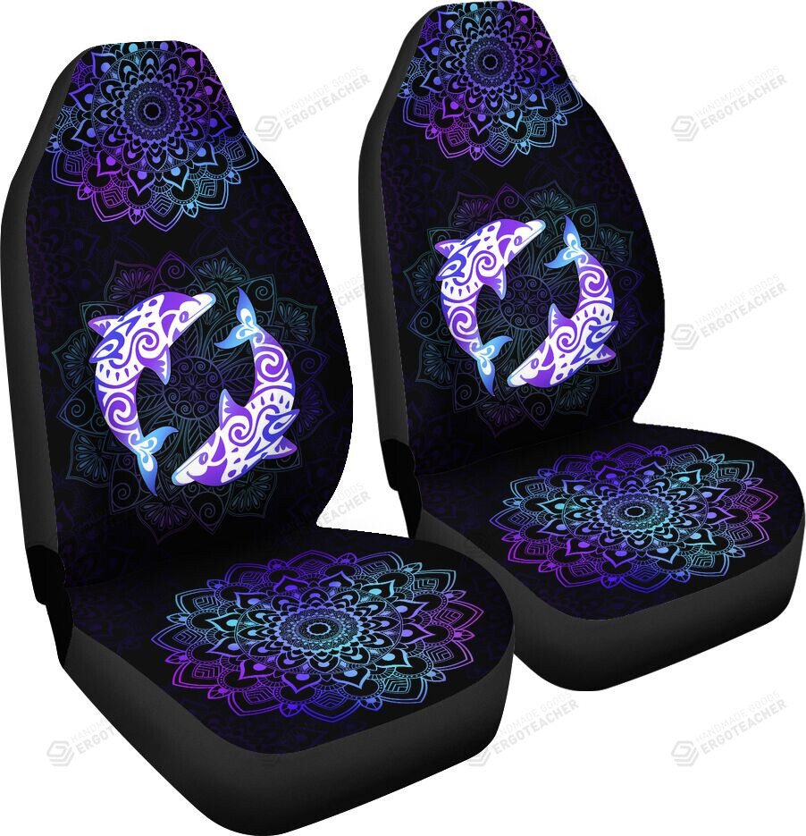 Dolphin Mandala Car Seat Covers