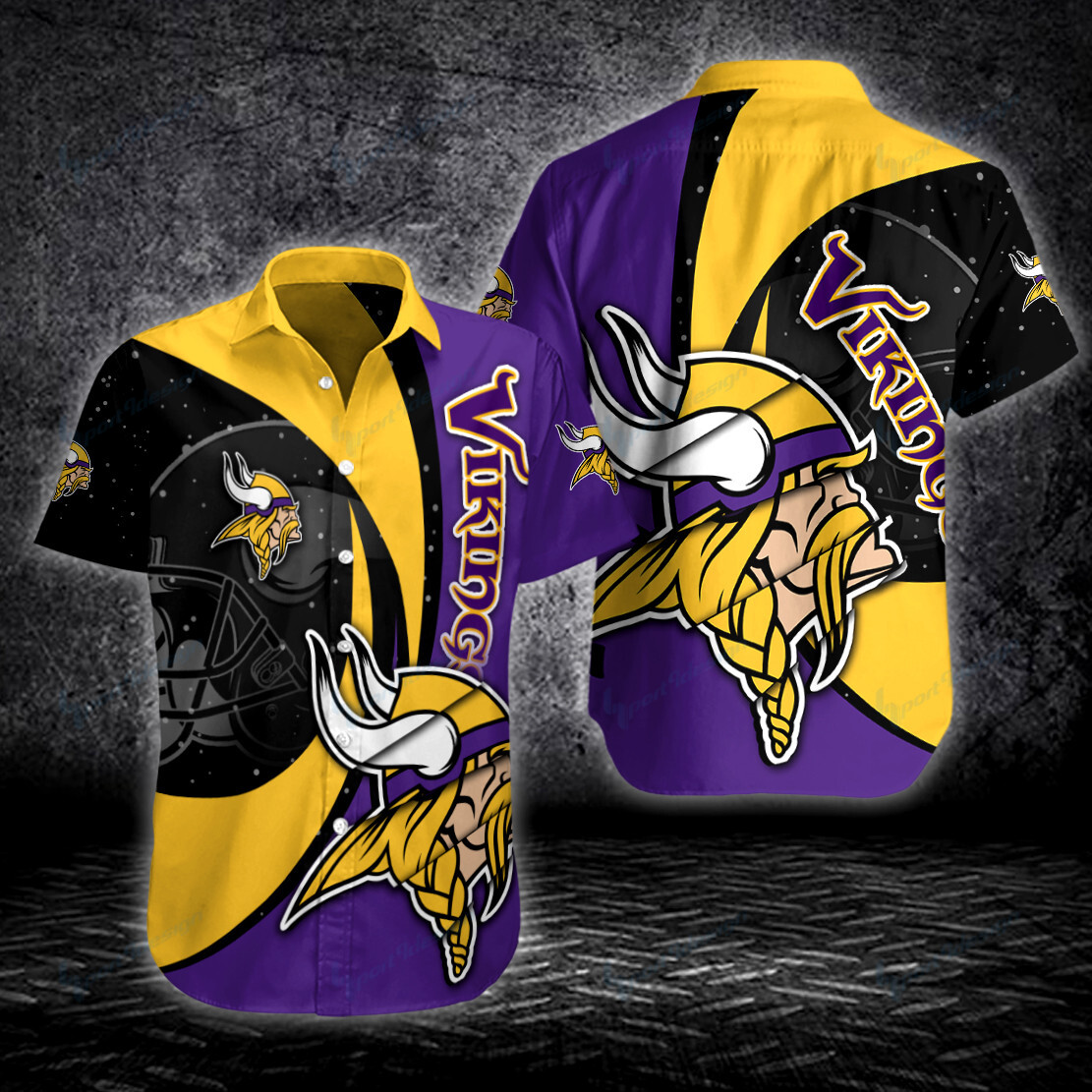 Minnesota Vikings Button Shirt Bg562