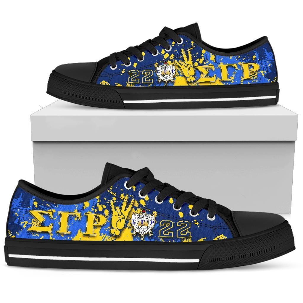 Sorority Footwear – Sigma Gamma Rho Low Top Shoes Spaint Style