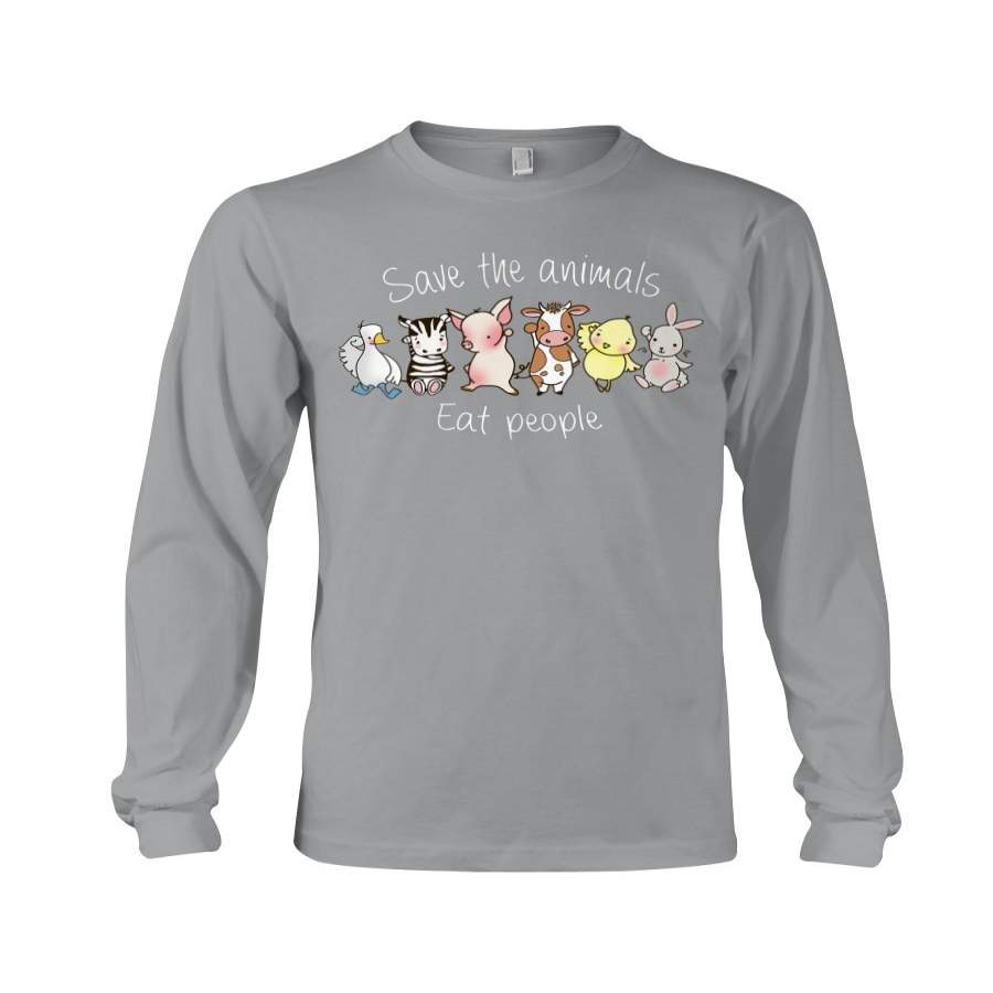 Save The Animals Eat People Vegan Unisex Long Sleeve