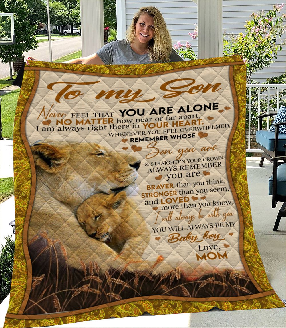 To my son lion Quilt