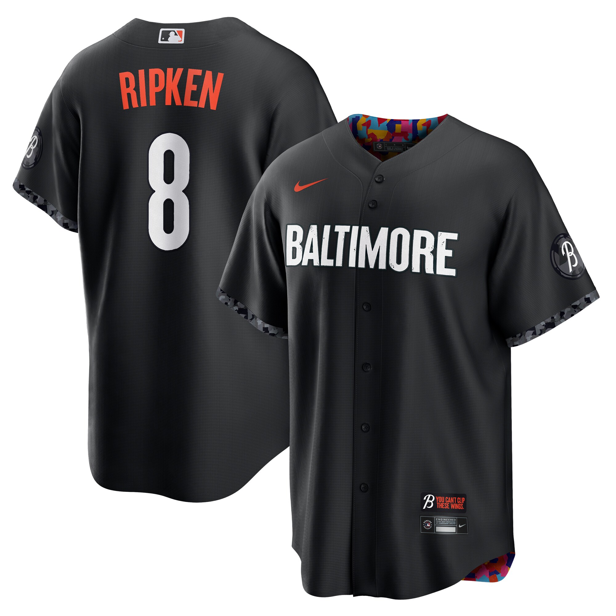 Cal Ripken Baltimore Orioles City Connect Replica Player Jersey – Black