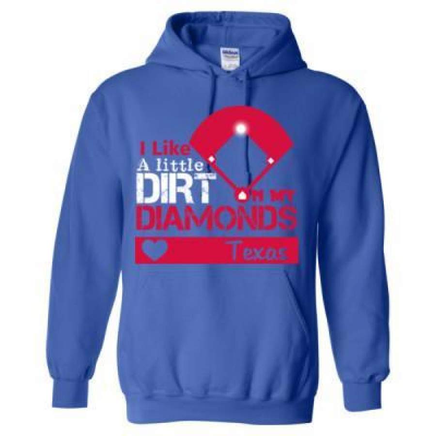 AGR Texas Rangers I Like A Little Dirt On My Diamonds – Heavy Blend™ Hooded Sweatshirt