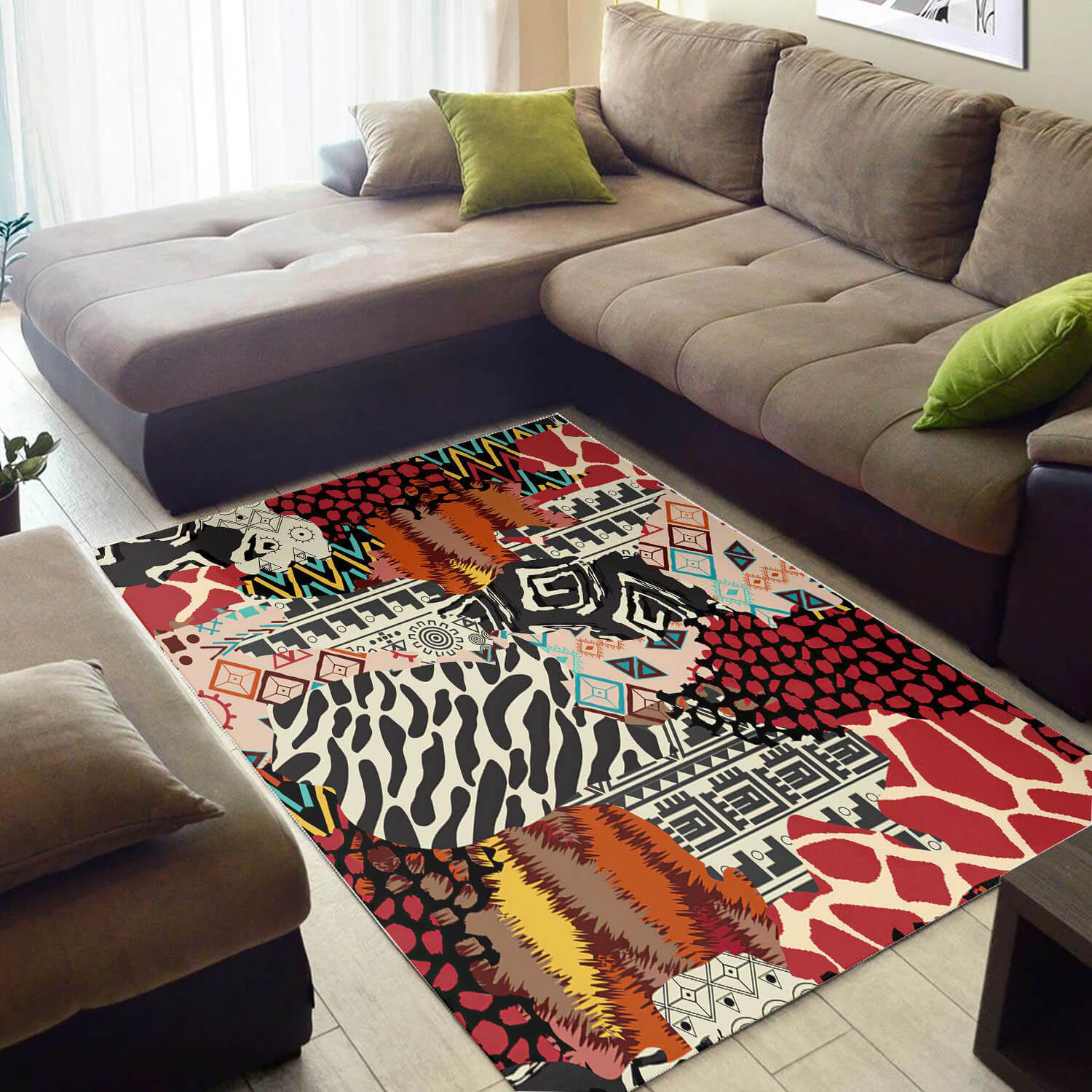 Inspired African American Rug Beautiful Afrocentric Ethnic Seamless Pattern African Themed Rugs African Inspired Living Room WBG3607