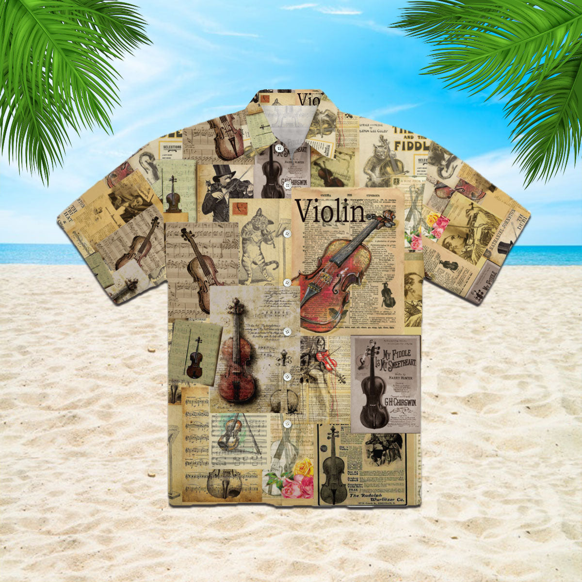 Oragontee Violin Hawaii Shirt For Men Women Adult Ha65932