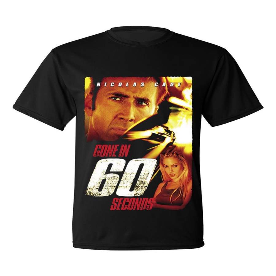 Gone in Sixty Seconds Movie Poster, Nicolas Cage Men’s T-Shirt