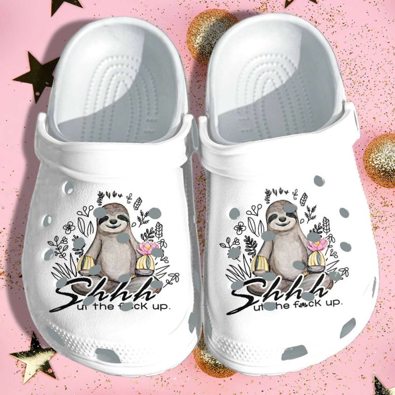 Sloth Peace Yoga Mothers Day Rubber clog Shoes Comfy Footwear