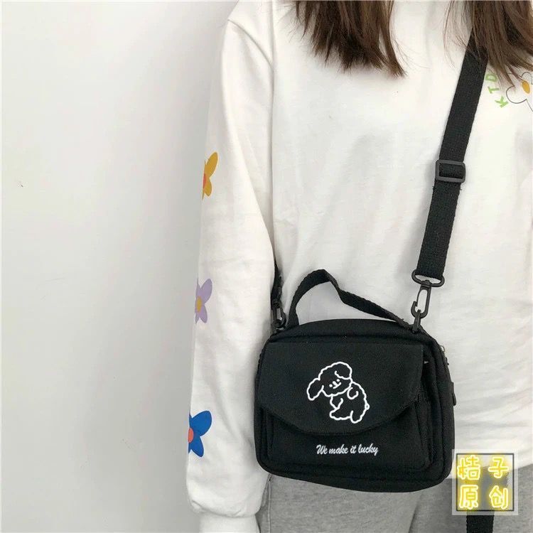 Women’s Messenger Bags Ladies Canvas Printed Cute Envelope Bag Lady Sweet Cartoon Student Shoulder Bag alx