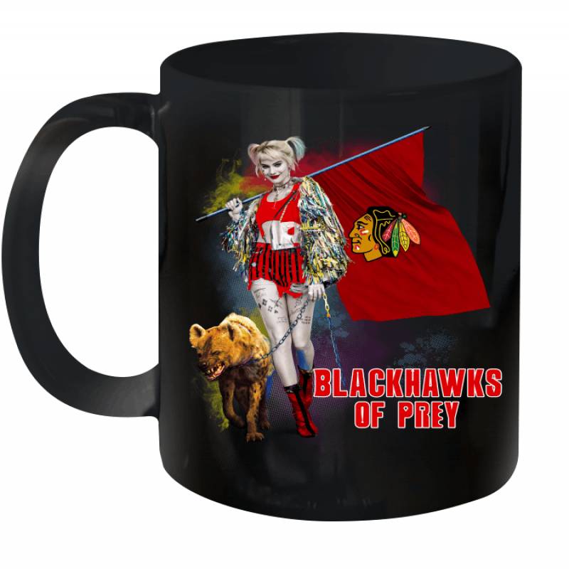 Harley Quinn flag Chicago Blackhawks Of Prey Ceramic Mug 11oz