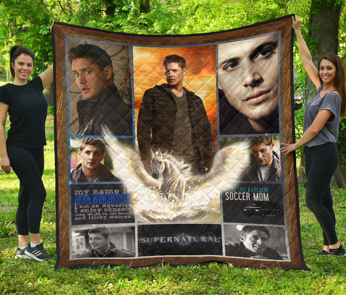 Dean Winchester Supernatural Premium Quilt Blanket Movie Home Decor Custom For Fans Nt041202