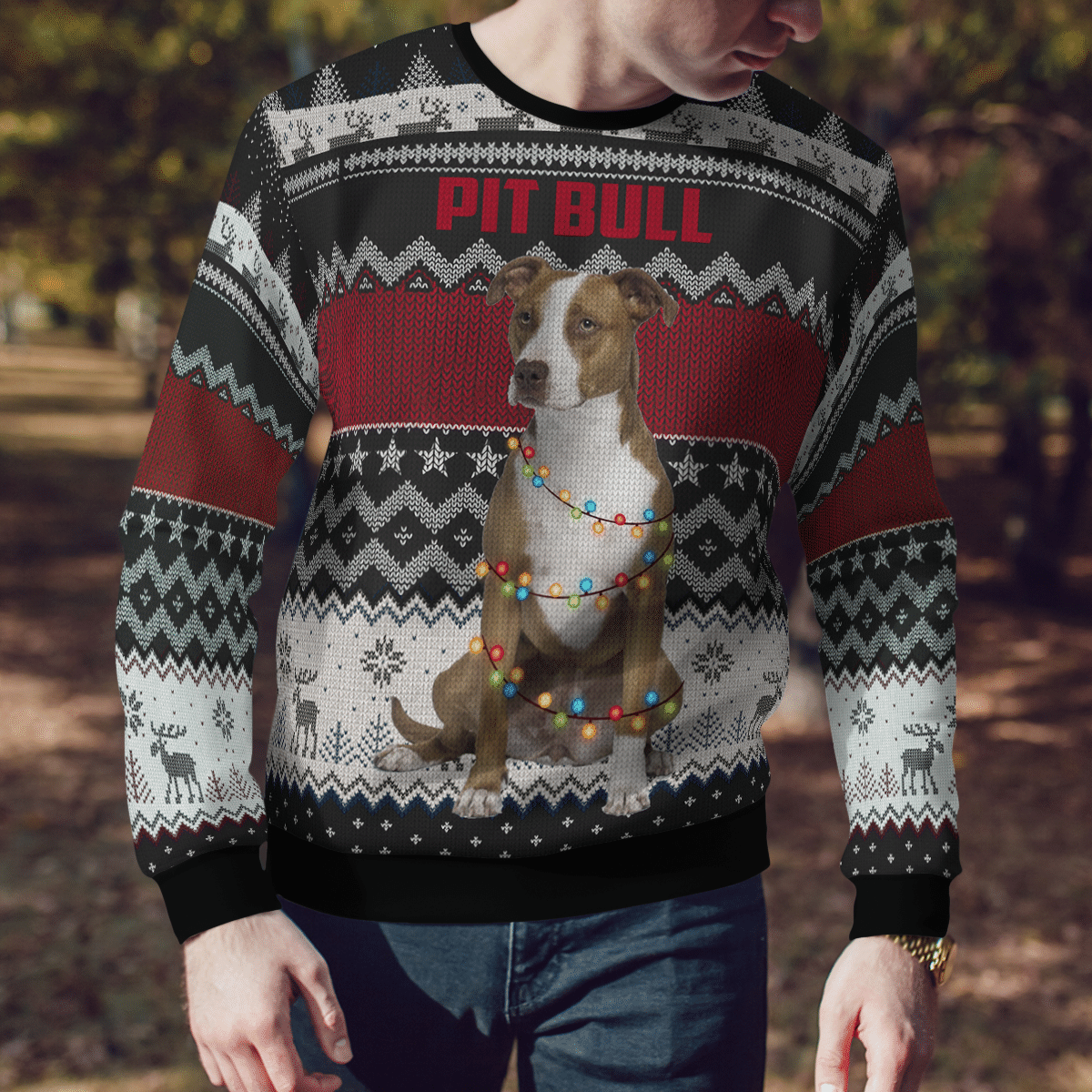 Vid Pitbull Merry Christmas 3D Printed Sweater Vnj