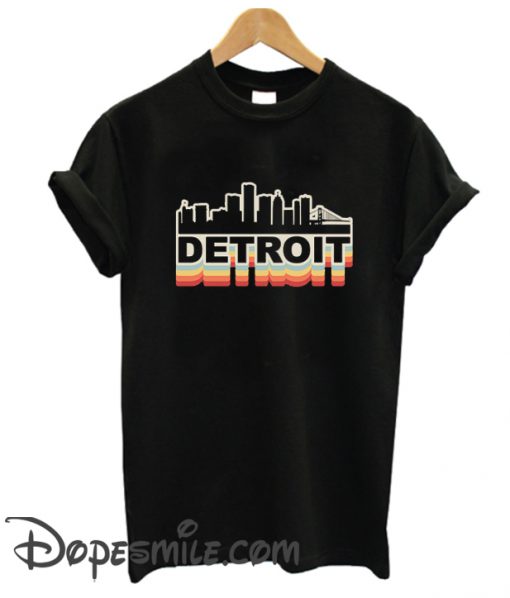 Detroit Skyline Vintage Retro cool T-Shirt