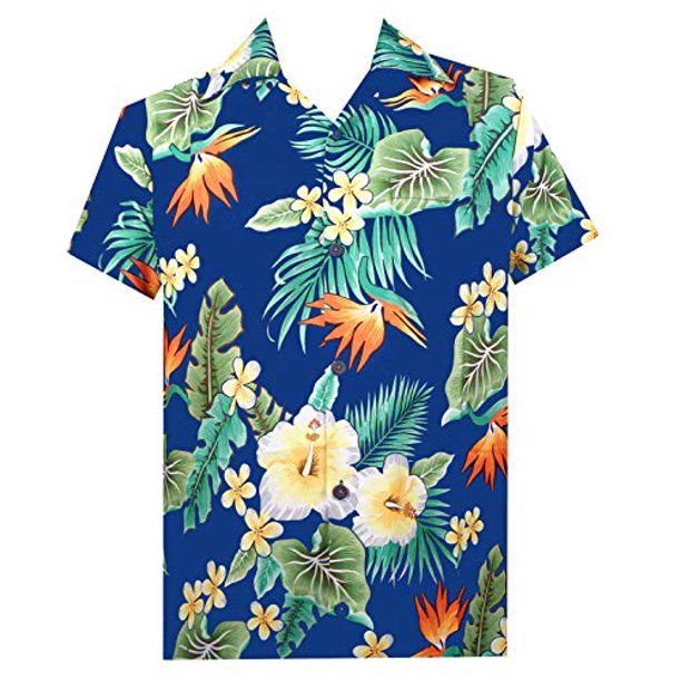 Flower Leaf Blue Amazing Design Hawaii Shirt Ha110798