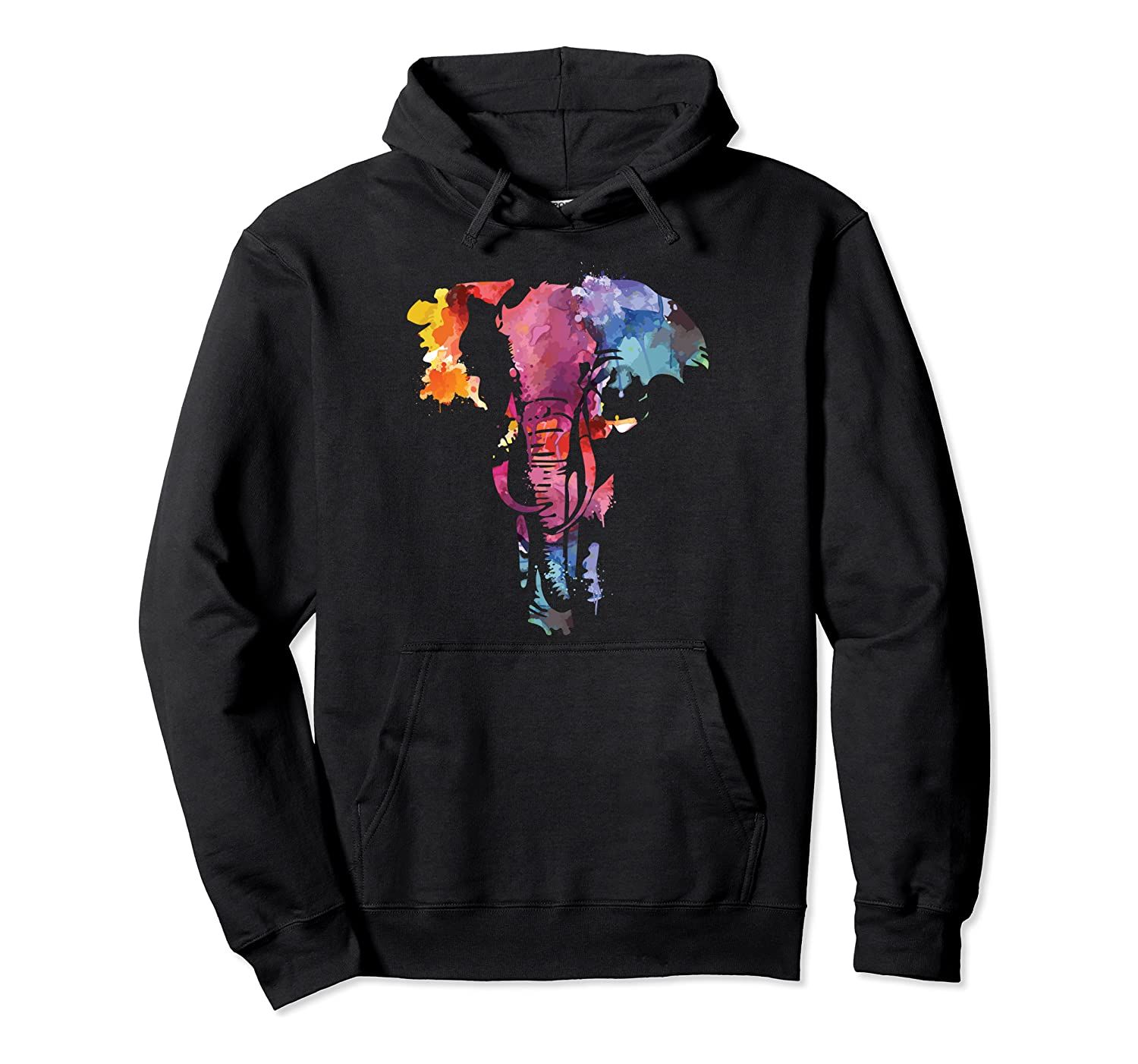 Elephant Watercolor Art Design For People Who Love Elephants Pullover Hoodie, T-Shirt, Sweatshirt