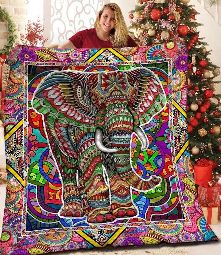 Mp2209 – Elephant – Colorful Elephant – Quilt