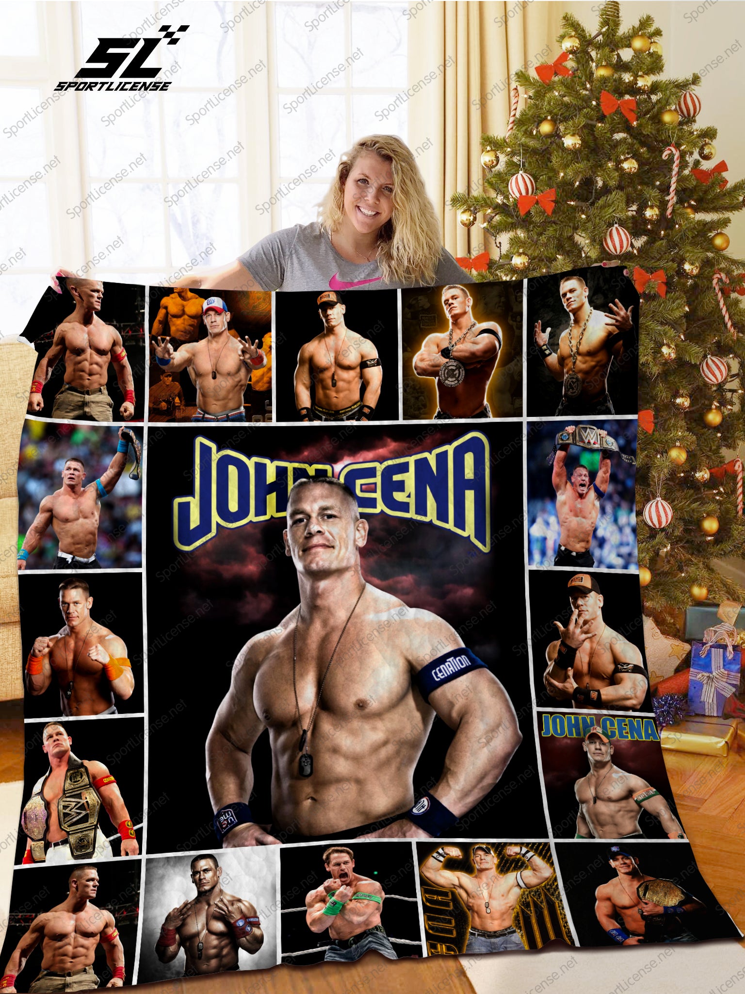 La – John Cena Christmas Quilt