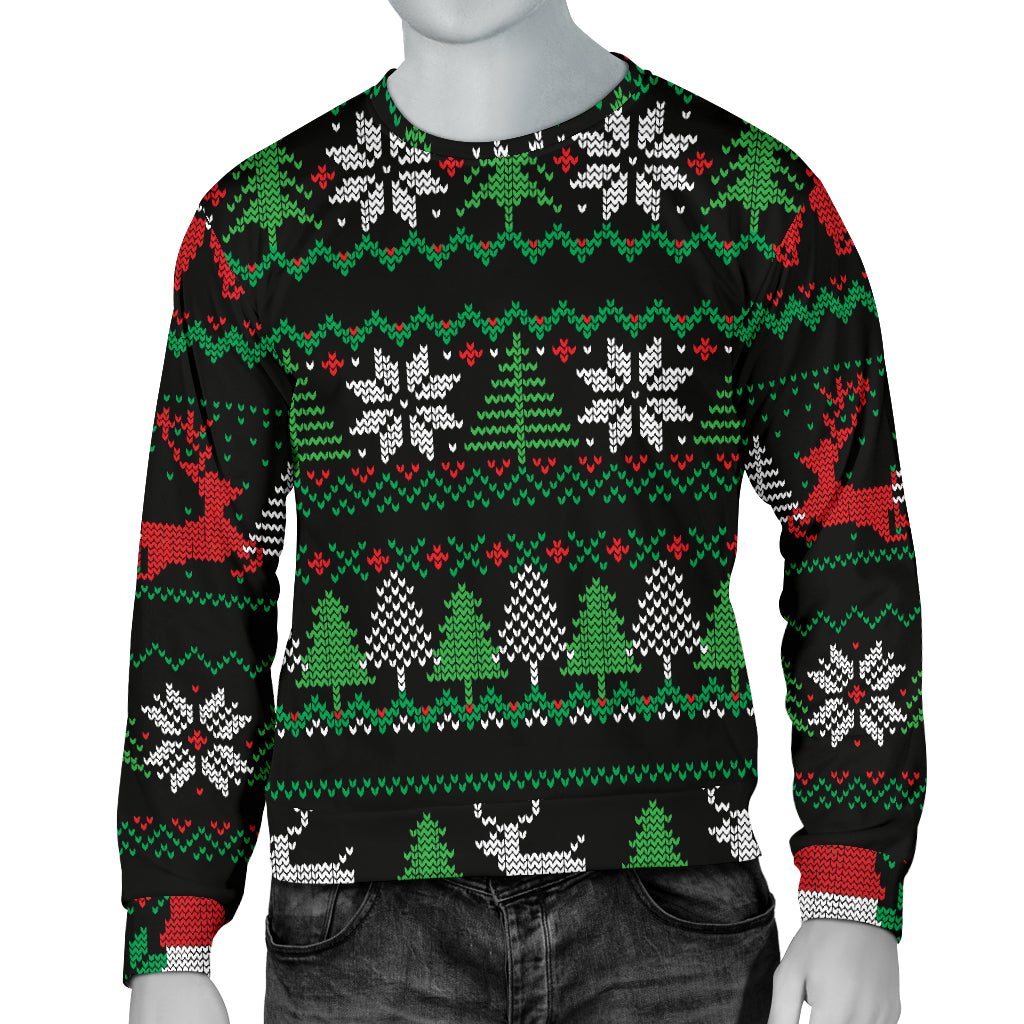 Ugly Christmas Red Green Black Men’S Sweater