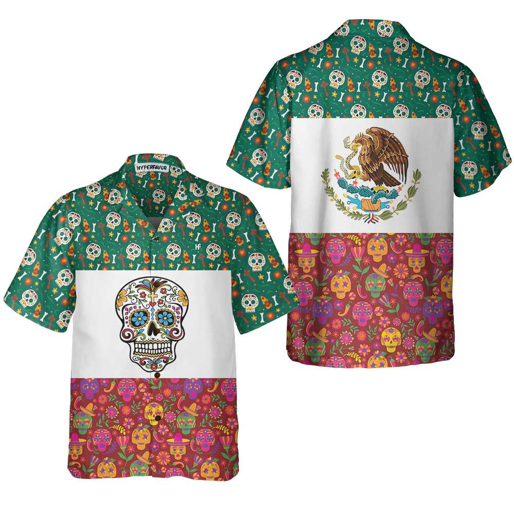 Mexico Flag Dia De Los Muertos Sugar Skull Hawaii Best Day Of The Dead Gift Ha26121