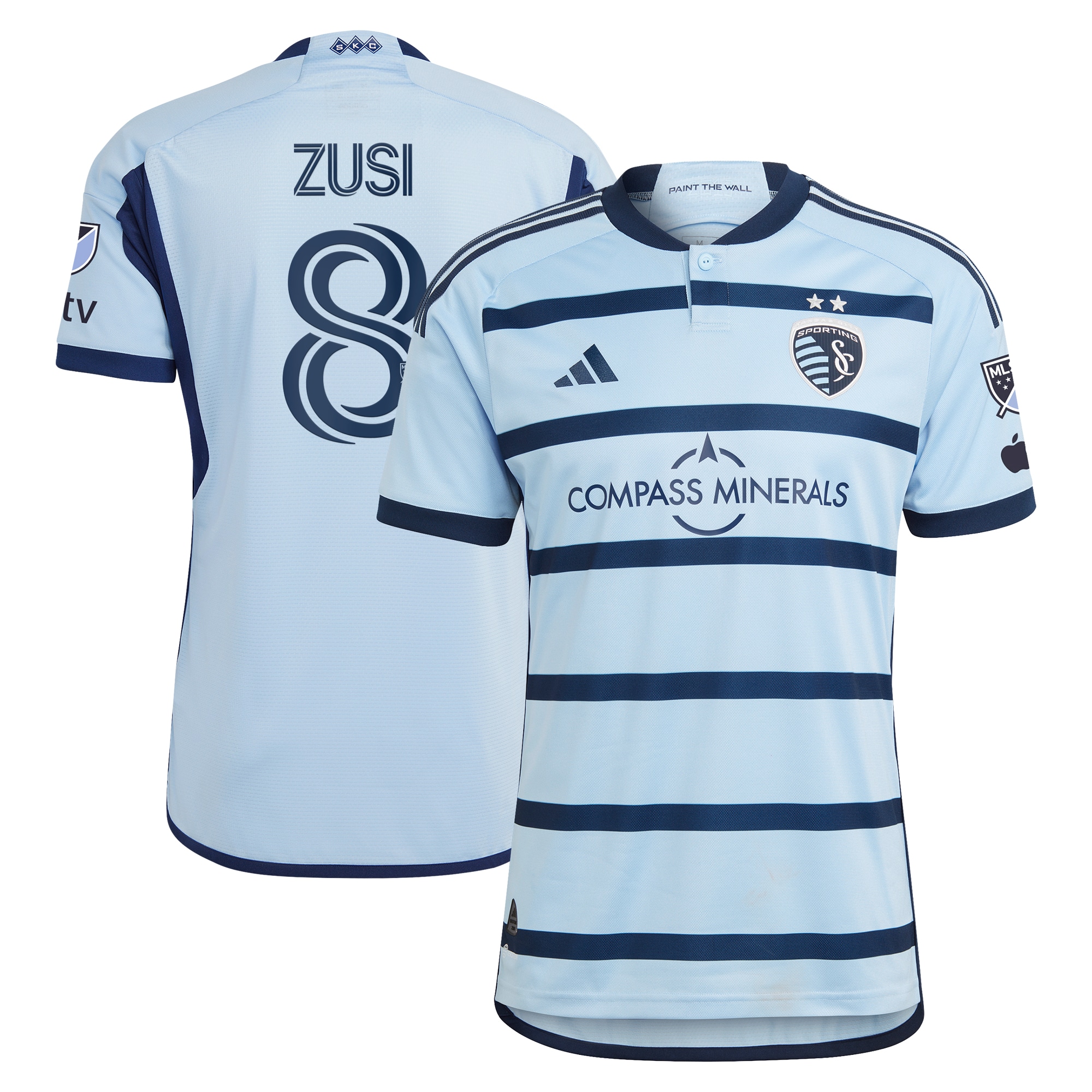 Graham Zusi Sporting Kansas City 2023 Hoops 4.0 Authentic Player Jersey – Light Blue