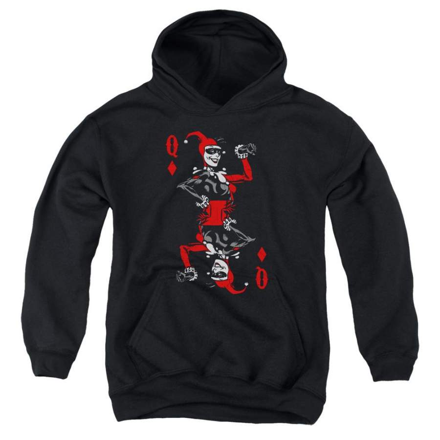 Batman – Quinn Of Diamonds Youth Pull Over Hoodie