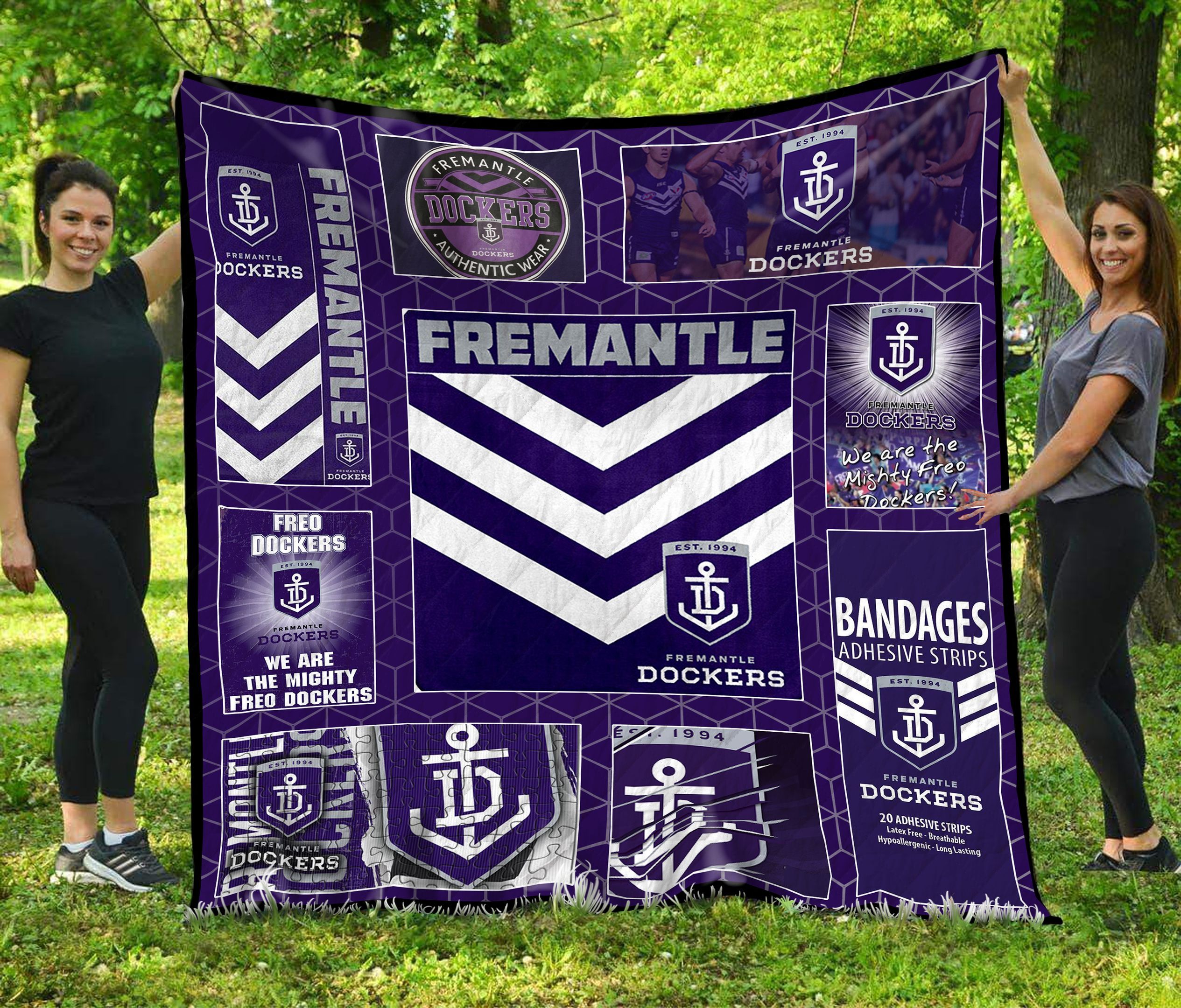 HOQT06 Fremantle Football Quilt Blanket