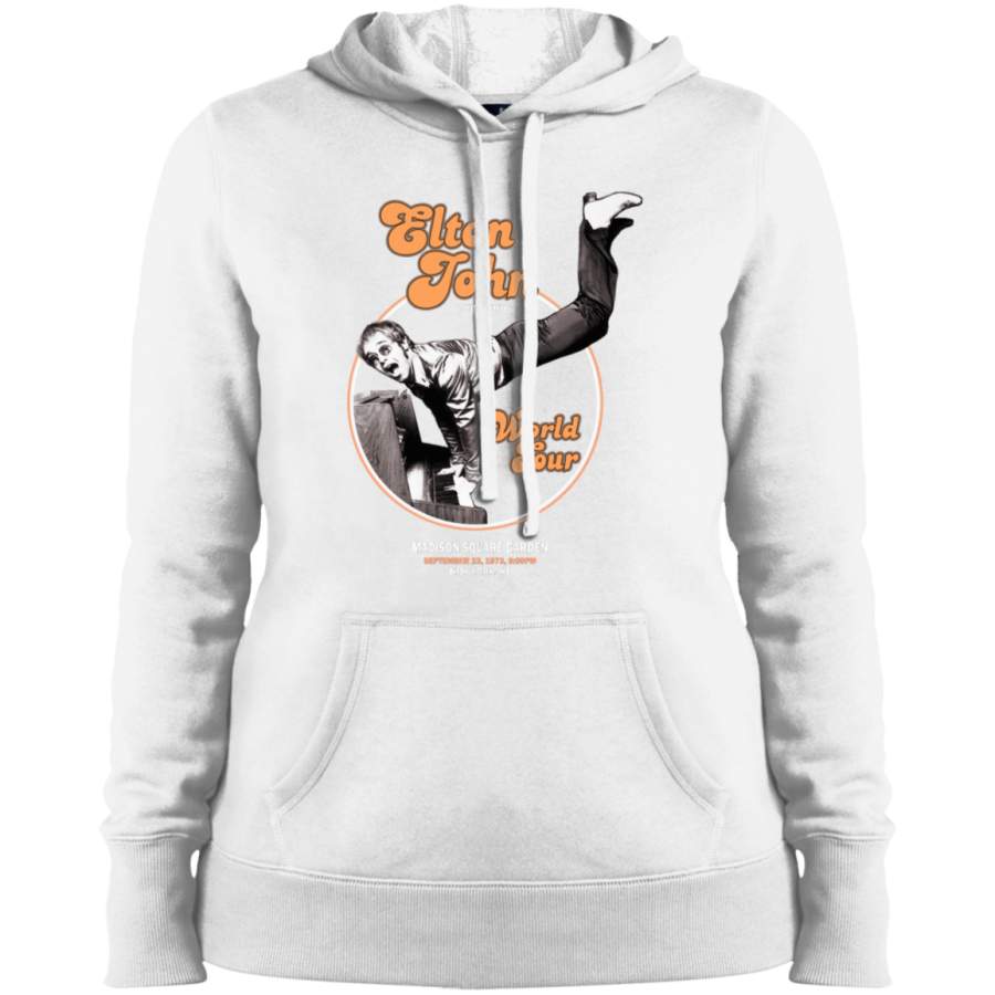 Elton John T Shirt – Madison Square Garden 1973 Ladies Pullover Hoodie