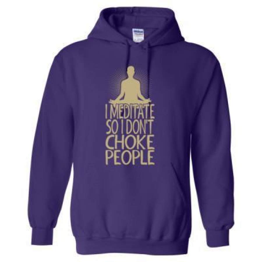 AGR I Meditate So I Dont Choke People – Heavy Blend™ Hooded Sweatshirt