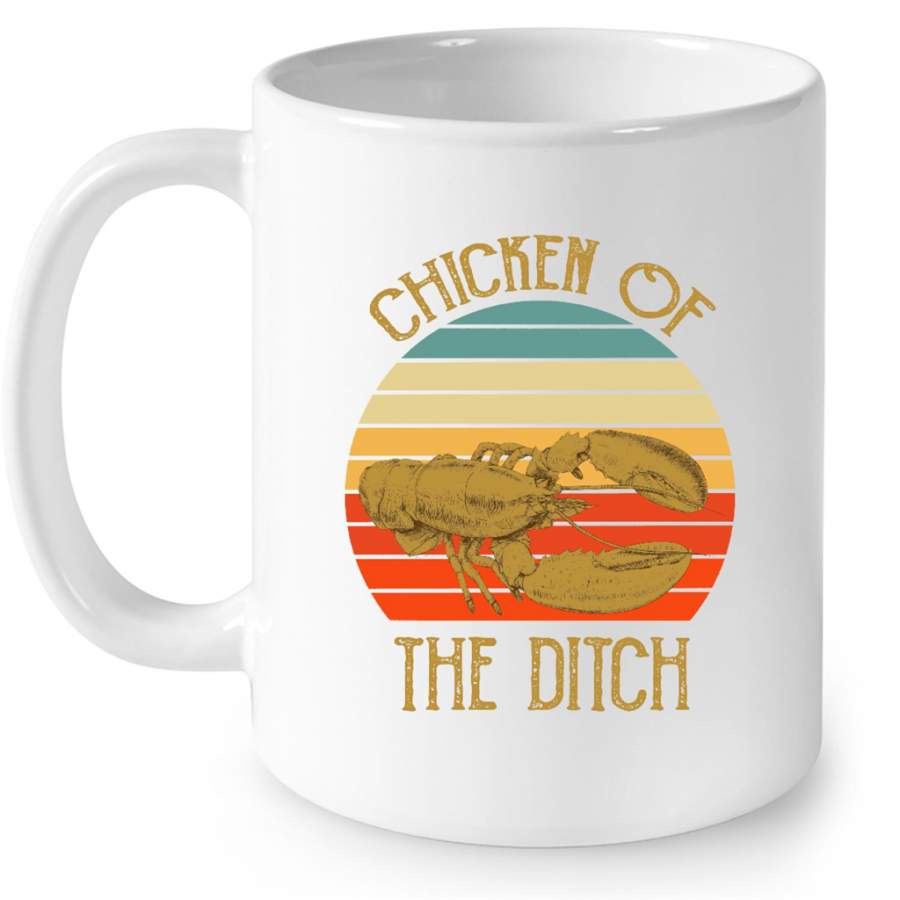 Chicken Of The Ditch, Classic VIntage Retro – Full-Wrap Coffee White Mug