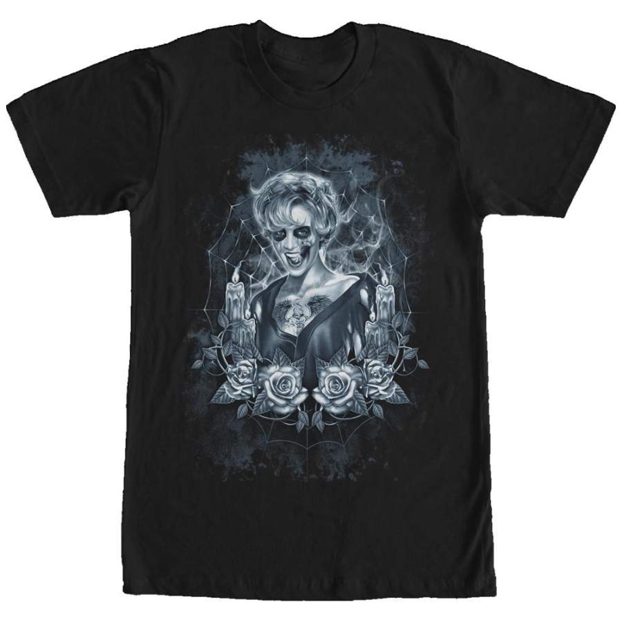 Lost Gods Men’s Halloween Zombie Femme Fatale  T Shirt Black