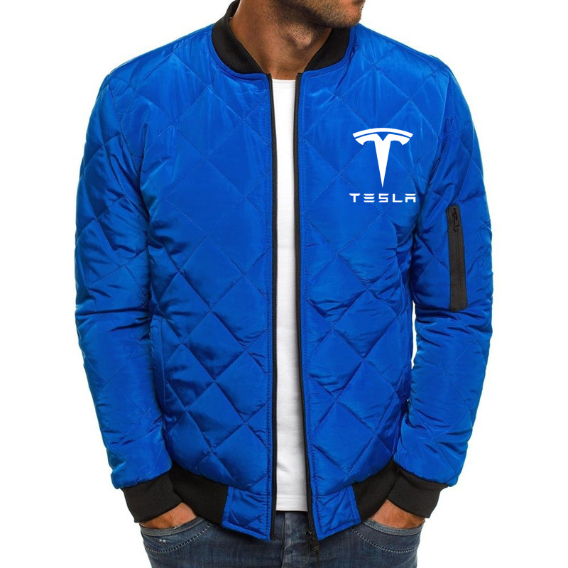 Winter Men’s Zip Jacket Tesla Car Logo Print high quality cotton Solid color Thicken Men’s pullover Clothing Sweatshirts alx