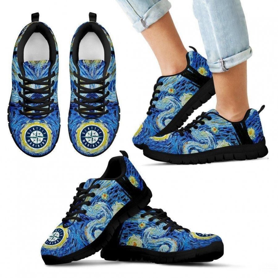 Sky Style Art Nigh Exciting Seattle Mariners Sneakers #188