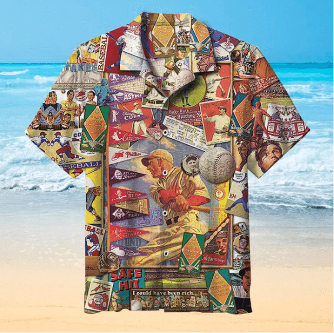 Retro Baseball Lovers For Man And Woman Print Short Sleeve Hawaii Shirt Ha73176