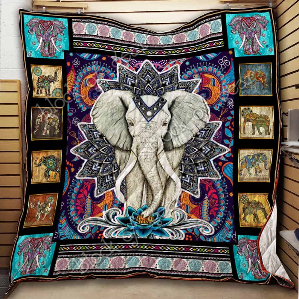 Mandala Elephant Quilt