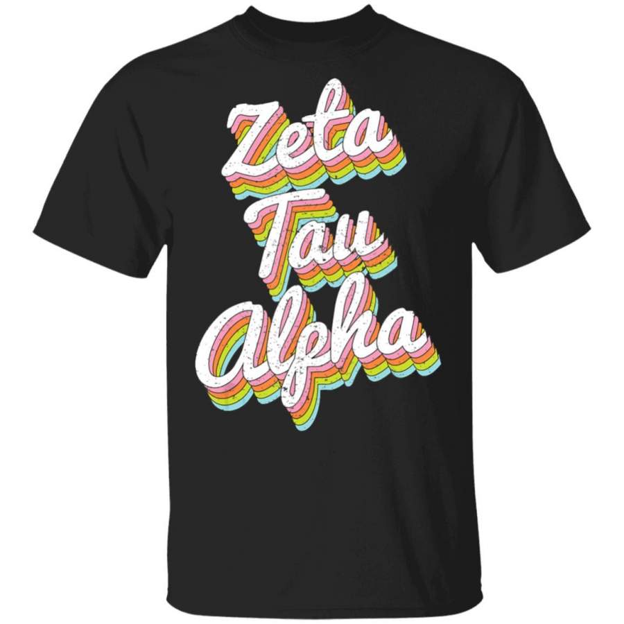 Zeta Tau Alpha Pledge Rush Sorority Vintage ZTA Rainbow Coffee Mug Unisex Men Women Tshirt