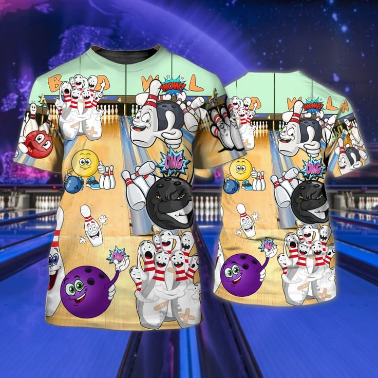 Funny Unique Bowling 3D Tshirt, Cute Bowling Shirt For Adults, Bowling Player Funny Gifts