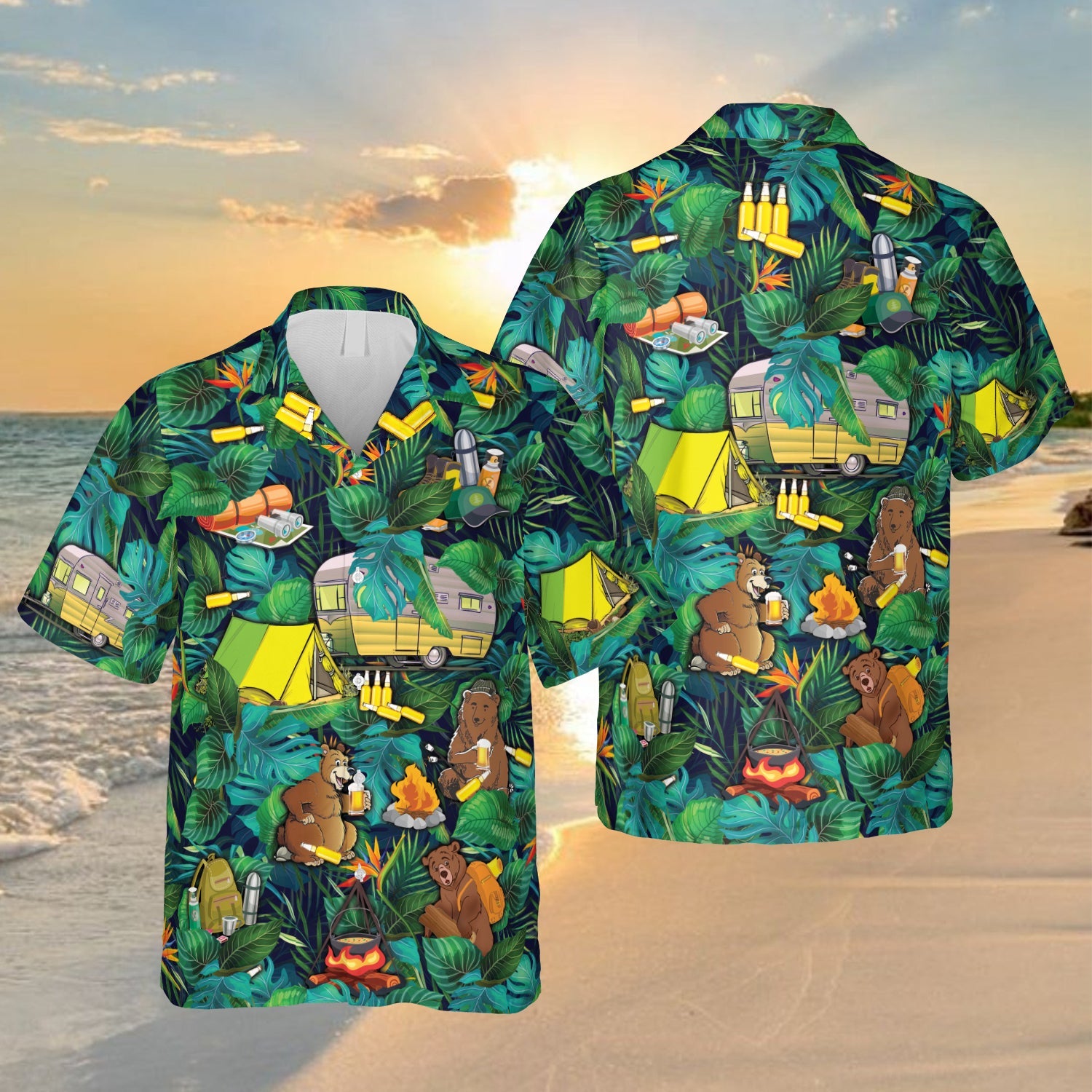 Camping With Beer Hawaii Tent Apparel Ha23894