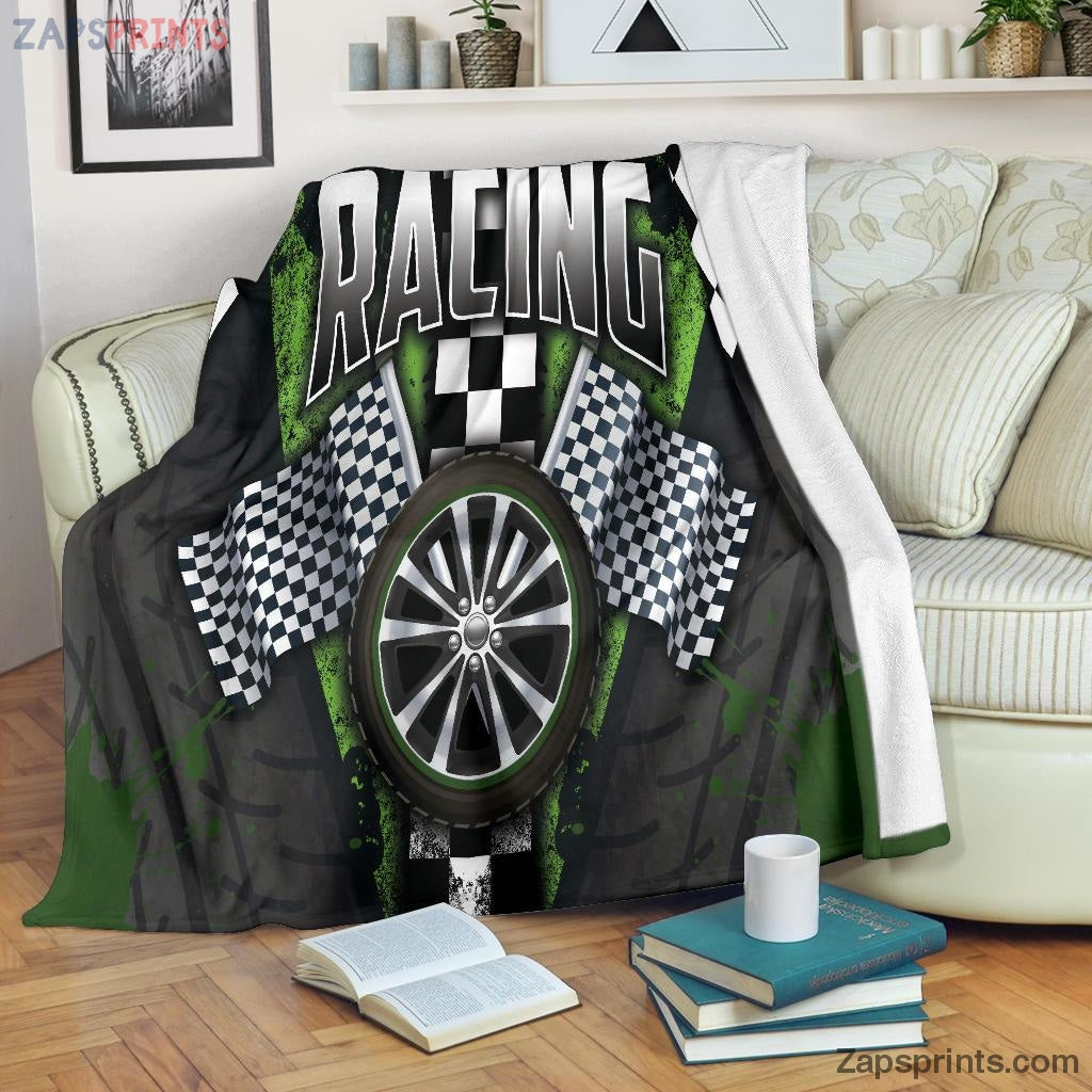 Gift For Racing Lover – Racing Green Blanket – Gift For Friends