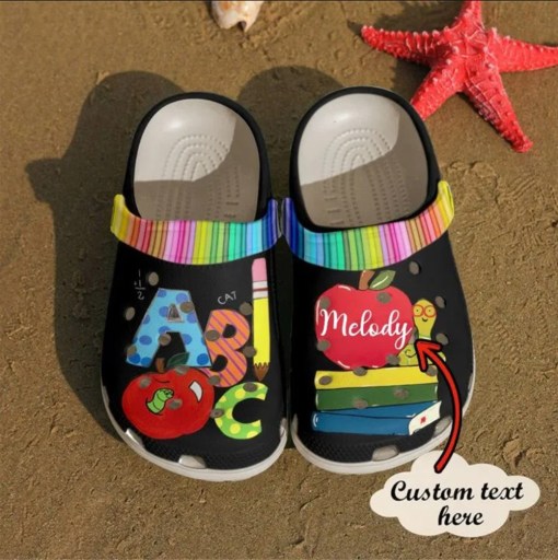 Teacher Personalized Abc Sku 2482 Personalized Name Clog Shoes