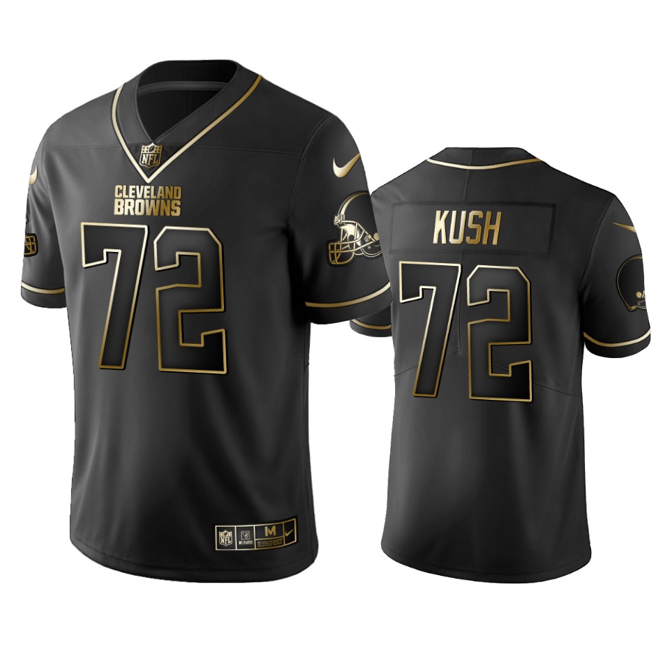 Cleveland Browns Eric Kush Black Golden Edition 2019 Vapor Untouchable Limited Jersey – Mens