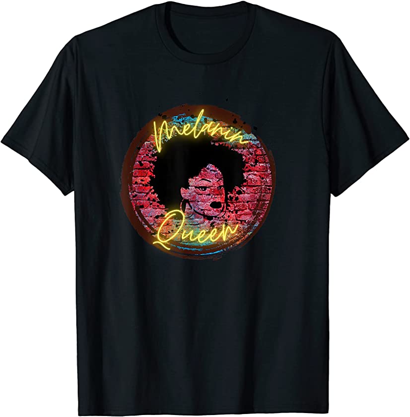 Melanin Shirt for Woman and Girl Black Queen Afro T-Shirt