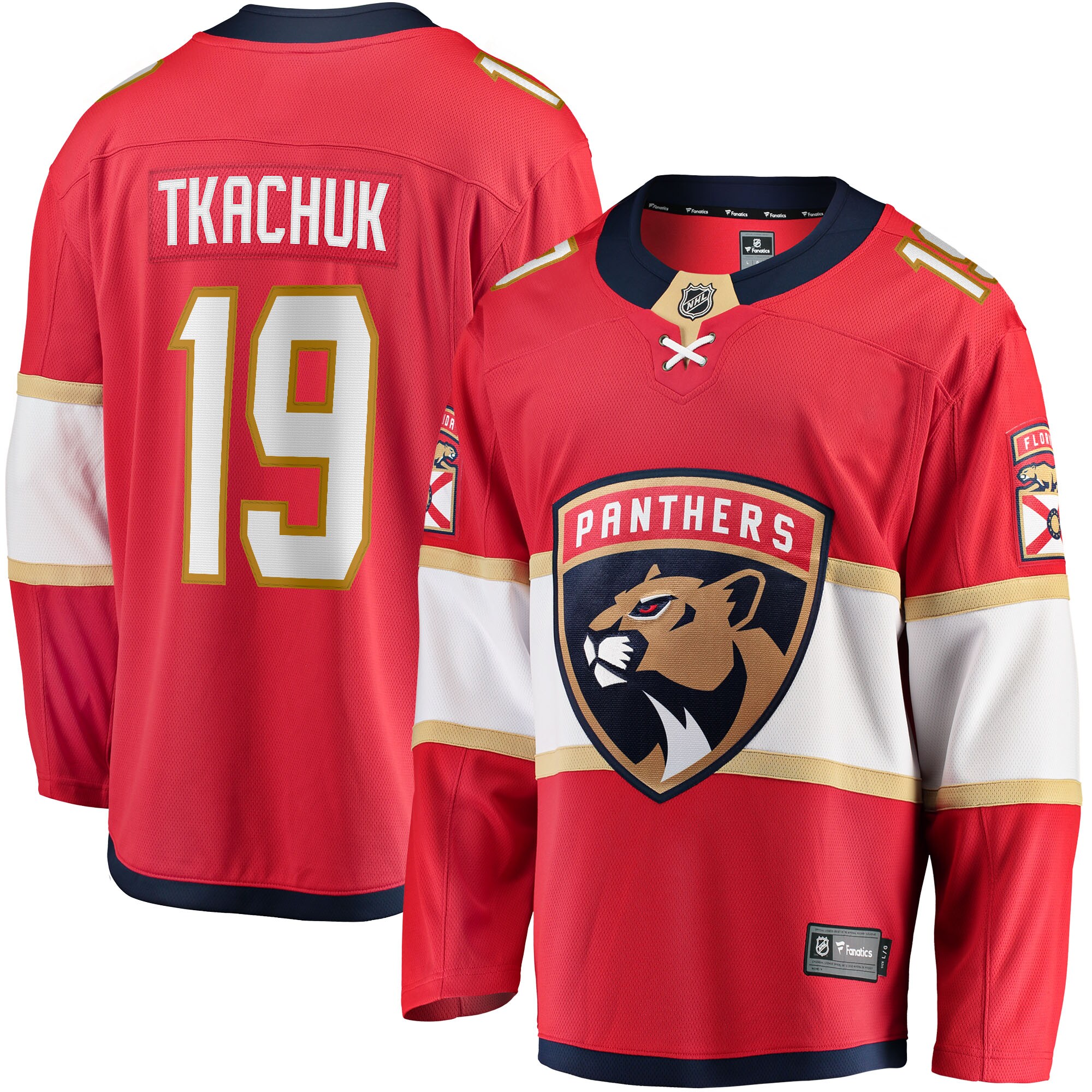 Men's Florida Panthers Matthew Tkachuk Red Home Breakaway Player Jersey