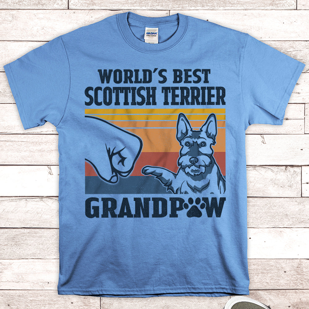 World’S Best Scottish Terrier Grandpaw Shirts Gift For Scottish Terrier Grandpa M0402 Nh95