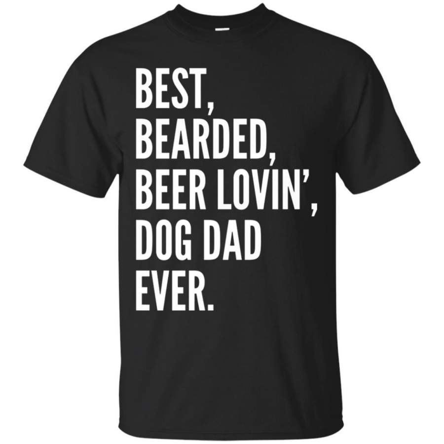 AGR Funny Bearded Dad Tshirt  Beer Lover Dog Owner Tee Jaq T-shirt