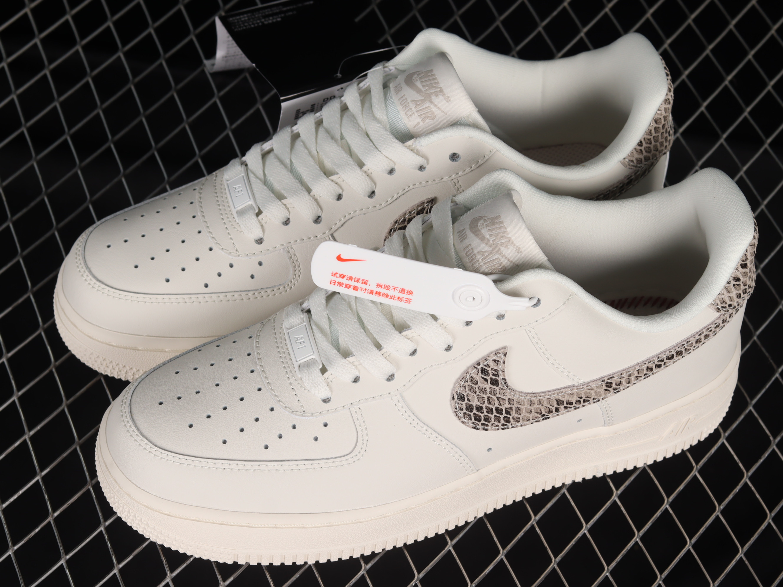 Nike Air Force 1 Low Snakeskin Shoes Sneakers SNK353789775