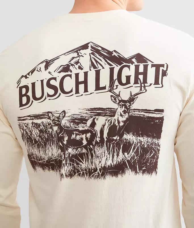 Busch Light Wildlife Deer T-Shirt – 2 Side – Colors Galore – Fit for All – Work From Home Wear – Unisex Fashion Choices – Diverse Fashion Choices Top Cotton