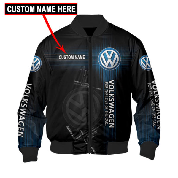 Custom Name Bomber Jacket Volkswagen, Volkswagen 3D Spring Autumn, Mens Casual Jacket Dv28