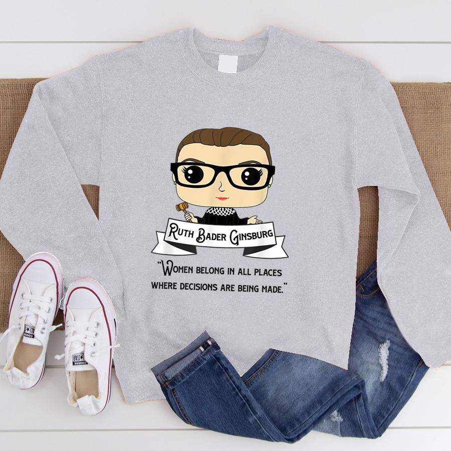 Cute RBG Ruth Bader Ginsburg Be Independent Feminist  Sweatshirt