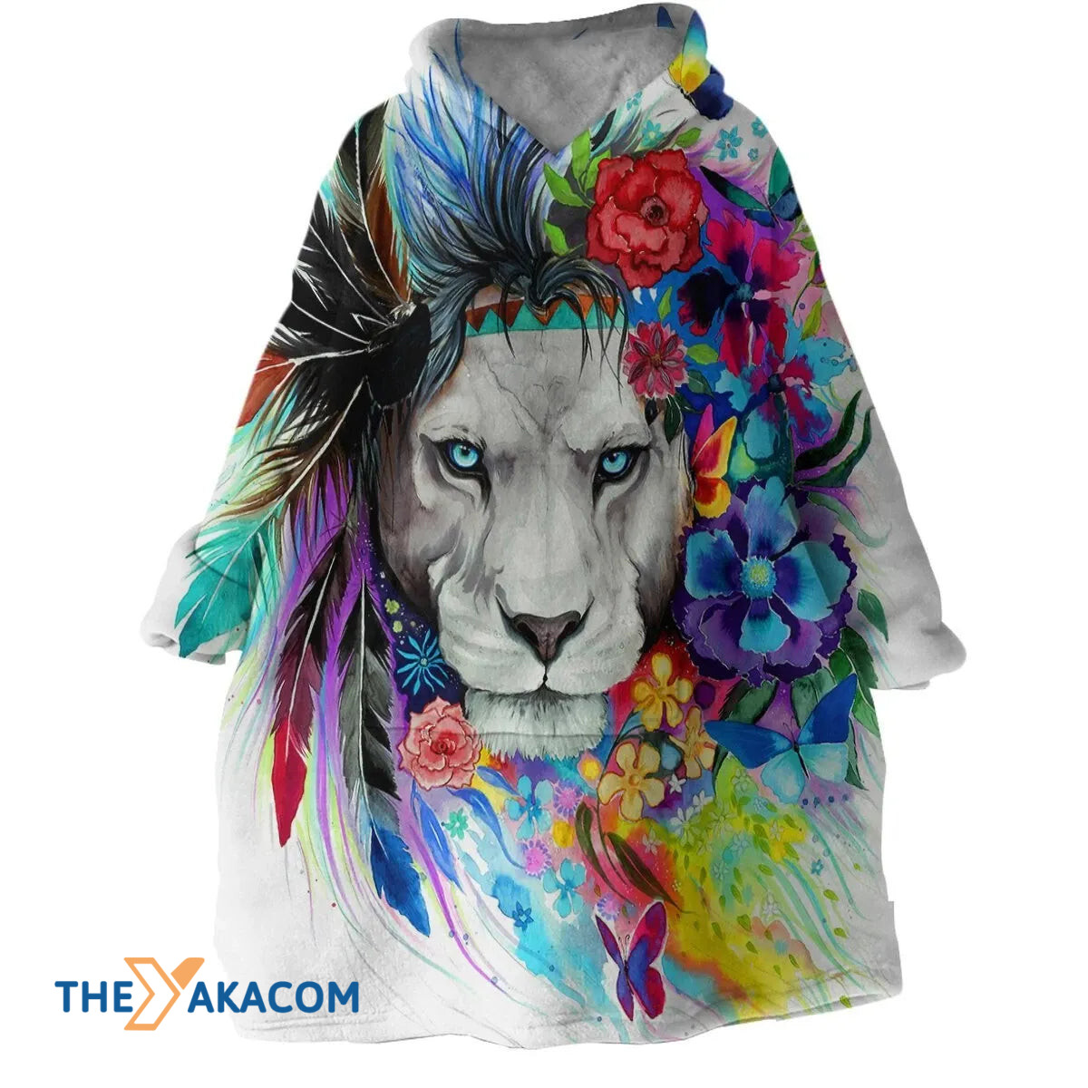 The Original Lion Vibes Design Hoodie Blanket