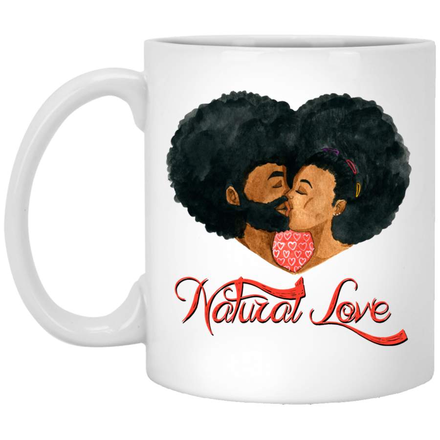 African American Coffee Mug Natural Couple In Love 11oz – 15oz White Mug