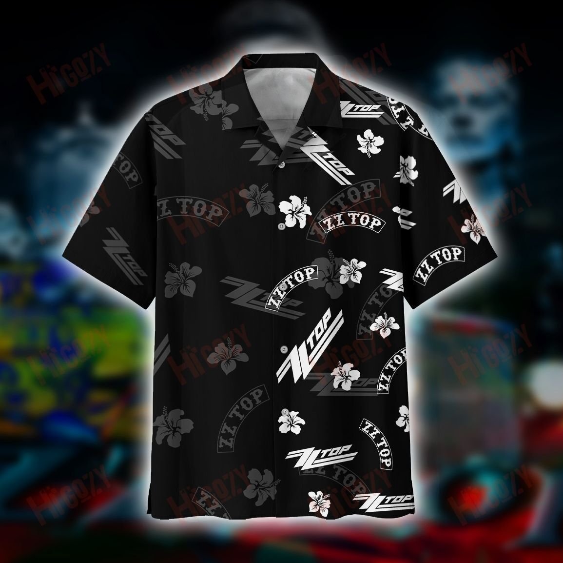 Beach Shirt Zz Top Hawaiian Shirt, Zz Top Black Hawaiian Shirt Style Hot Trending Summer